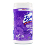 LYSOL Brand Disinfecting Wipes, 1-Ply, 7 x 7.25, Lavender and Cotton Blossom, White, 80 Wipes/Canister, 6 Canisters/Carton (56264CT)