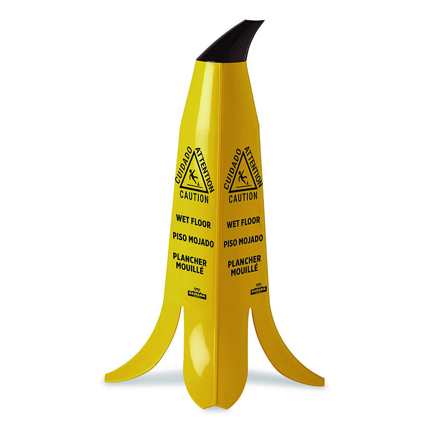 Nexstep Commercial Products Banana Safety Sign, 13 x 12 x 24, Yellow/Black (6948)