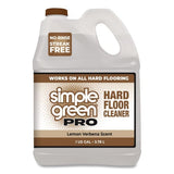 simple green Pro Hard Floor Cleaner, Lemon Verbena, 1 gal Bottle, 4/Carton (0505128)