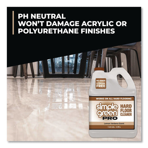 simple green Pro Hard Floor Cleaner, Lemon Verbena, 1 gal Bottle, 4/Carton (0505128)