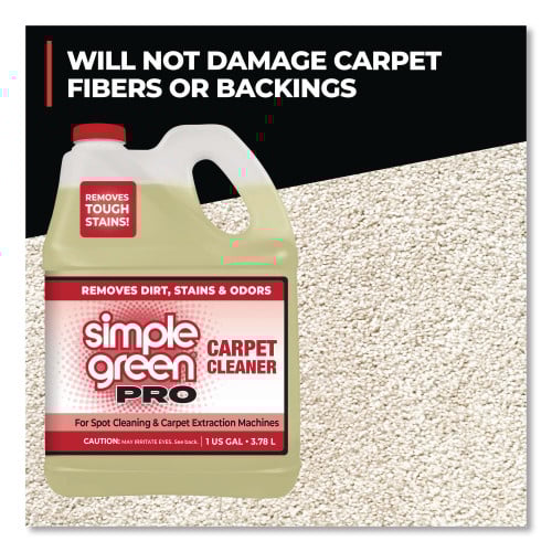 simple green Pro Carpet Cleaner, Unscented, 1 gal Bottle, 4/Carton (0506128)
