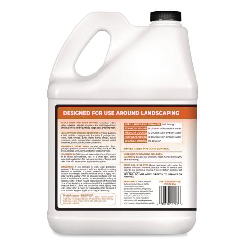 simple green Pro Odor Control, Lemongrass Eucalyptus, 1 gal Bottle, 4/Carton (0704128)