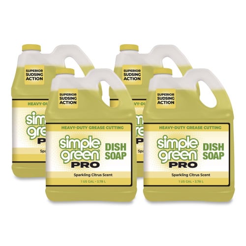 simple green Pro Dish Soap, Sparkling Citrus Scent, 1 gal Bottle, 4/Carton (4101128)