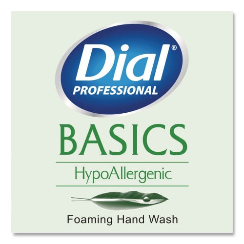 Dial Basics Hypoallergenic Foaming Hand Soap Refill, Unscented, 1 gal Refill Bottle (1700035438)