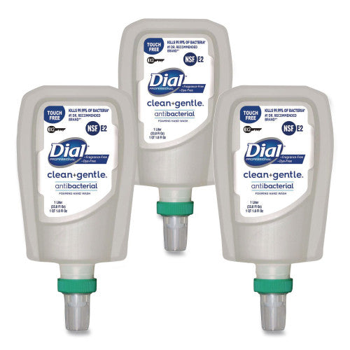 Clean+gentle Antibacterial Foaming Hand Wash Refill For Fit 16638/16642 Touch-free Dispensers, Fragrance-free, 1 L, 3/carton