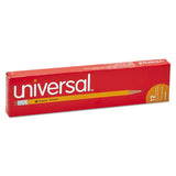Universal #2 Woodcase Pencil, HB (#2), Black Lead, Yellow Barrel, Dozen (UNV55400)