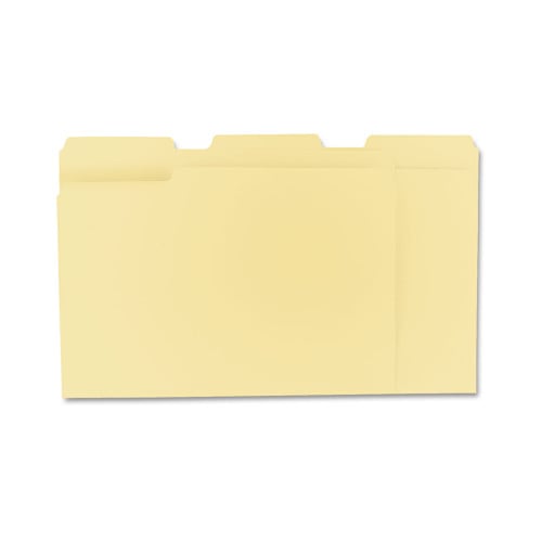 Universal Top Tab File Folders, 1/3-Cut Tabs: Assorted, Letter Size, 0.75" Expansion, Manila, 100/Box (UNV12113)