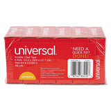 Universal Invisible Tape, 1" Core, 0.75" x 83.33 ft, Clear, 6/Pack (UNV83410)