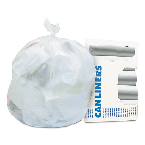 Heritage High-Density Waste Can Liners, 16 gal, 6 mic, 24" x 33", Natural, 50 Bags/Roll, 20 Rolls/Carton (Z4833RNR01)