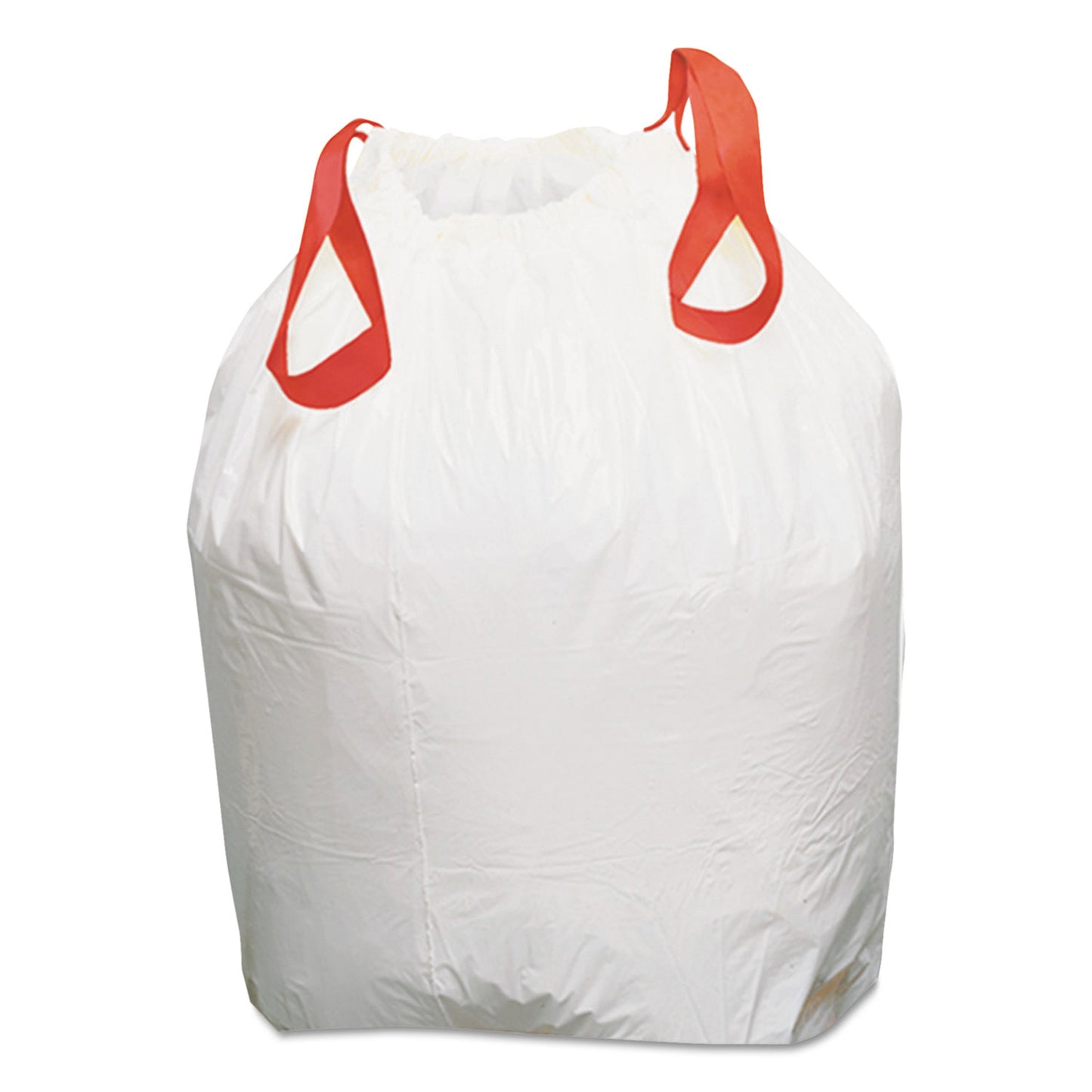 Draw 'n Tie Heavy-Duty Trash Bags, Drawstring, 13 gal, 24.5" x 27.38", White, 50 Bags/Roll, 4 Rolls/Box (1DK200)
