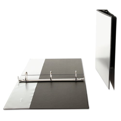 Universal Economy Round Ring View Binder, 3 Rings, 1.5" Capacity, 11 x 8.5, Black (UNV20971)