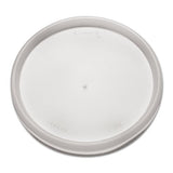 Dart Plastic Lids for Foam Cups, Bowls and Containers, Flat, Vented, Fits 6-32 oz, Translucent, 100/Pack, 10 Packs/Carton (20JL)