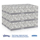 Kleenex Hand Towels, POP-UP Box, Cloth, 1-Ply, 9 x 10.5, Unscented, White, 120/Box, 18 Boxes/Carton (01701CT)