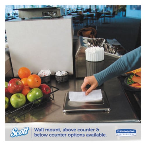 Scott MegaCartridge Napkins, 1-Ply, 8 2/5 x 6 1/2, White, 875/Pack, 6 Packs/Carton