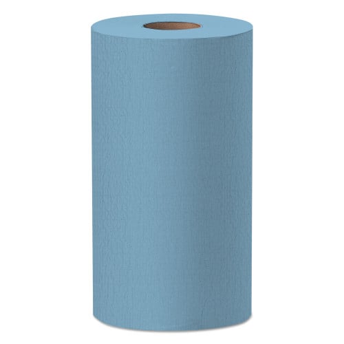 WypAll General Clean X60 Cloths, Small Roll, 9.8 x 13.4, Blue, 130/Roll, 12 Rolls/Carton (35411)