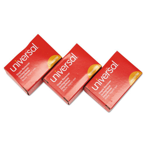 Universal Jaw Style Staple Remover, Black, 3/Pack (UNV00700VP)