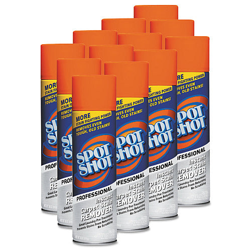 WD-40 Spot Shot Professional Instant Carpet Stain Remover, 18 oz Aerosol Spray, 12/Carton (009934)