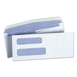 Universal Double Window Business Envelope, #8 5/8, Commercial Flap, Gummed Closure, 3.63 x 8.63, White, 500/Box (UNV36300)