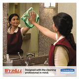 WypAll Microfiber Cloths, Reusable, 15.75 x 15.75, Green, 24/Carton For Nonporous Surface - 15.75" Length x 15.75" Width - Recommended For: Odor Remover, Stain Remover, Bacteria Remover - Anti-bacterial, Durable, Absorbent, Environmentally Frien (83630CT)
