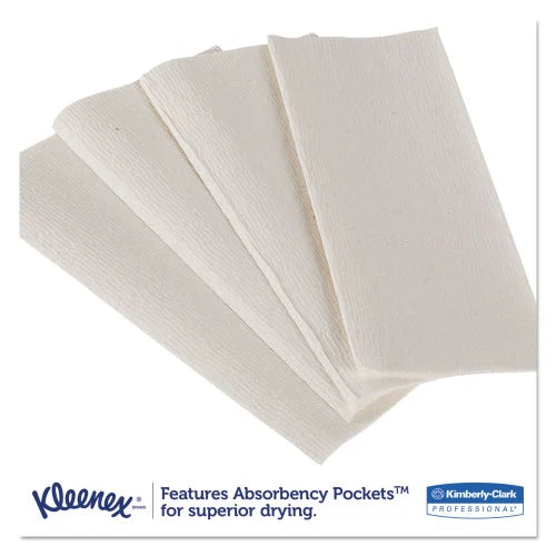 Kleenex Premiere Folded Towels, 1-Ply, 7.8 x 12.4, White, 120/Pack, 25 Packs/Carton