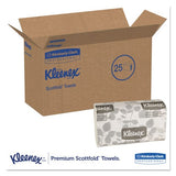Kleenex Premiere Folded Towels, 1-Ply, 7.8 x 12.4, White, 120/Pack, 25 Packs/Carton (13253)