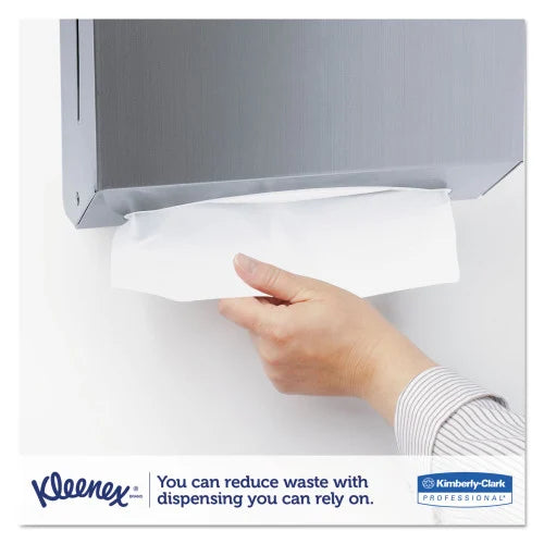 Kleenex Premiere Folded Towels, 1-Ply, 7.8 x 12.4, White, 120/Pack, 25 Packs/Carton