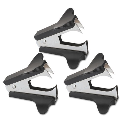 Universal Jaw Style Staple Remover, Black, 3/Pack (UNV00700VP)