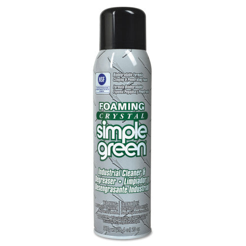 simple green Foaming Crystal Industrial Cleaner and Degreaser, 20 oz Aerosol Spray, 12/Carton (19010)