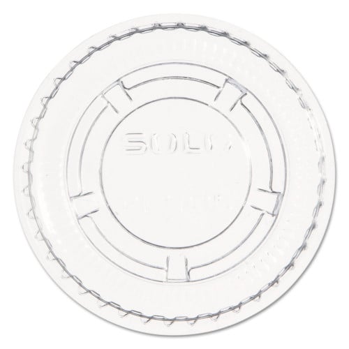 Dart Portion/Souffle Cup Lids, Fits 0.5 oz to 1 oz Cups, PET, Clear, 125 Pack, 20 Packs/Carton (PL100N)