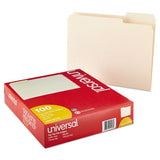 Universal Top Tab File Folders, 1/3-Cut Tabs: Assorted, Letter Size, 0.75" Expansion, Manila, 100/Box (UNV12113)