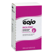 GOJO RICH PINK Antibacterial Lotion Soap Refill, Floral Scent, 2,000 mL, 4/Carton (7220)