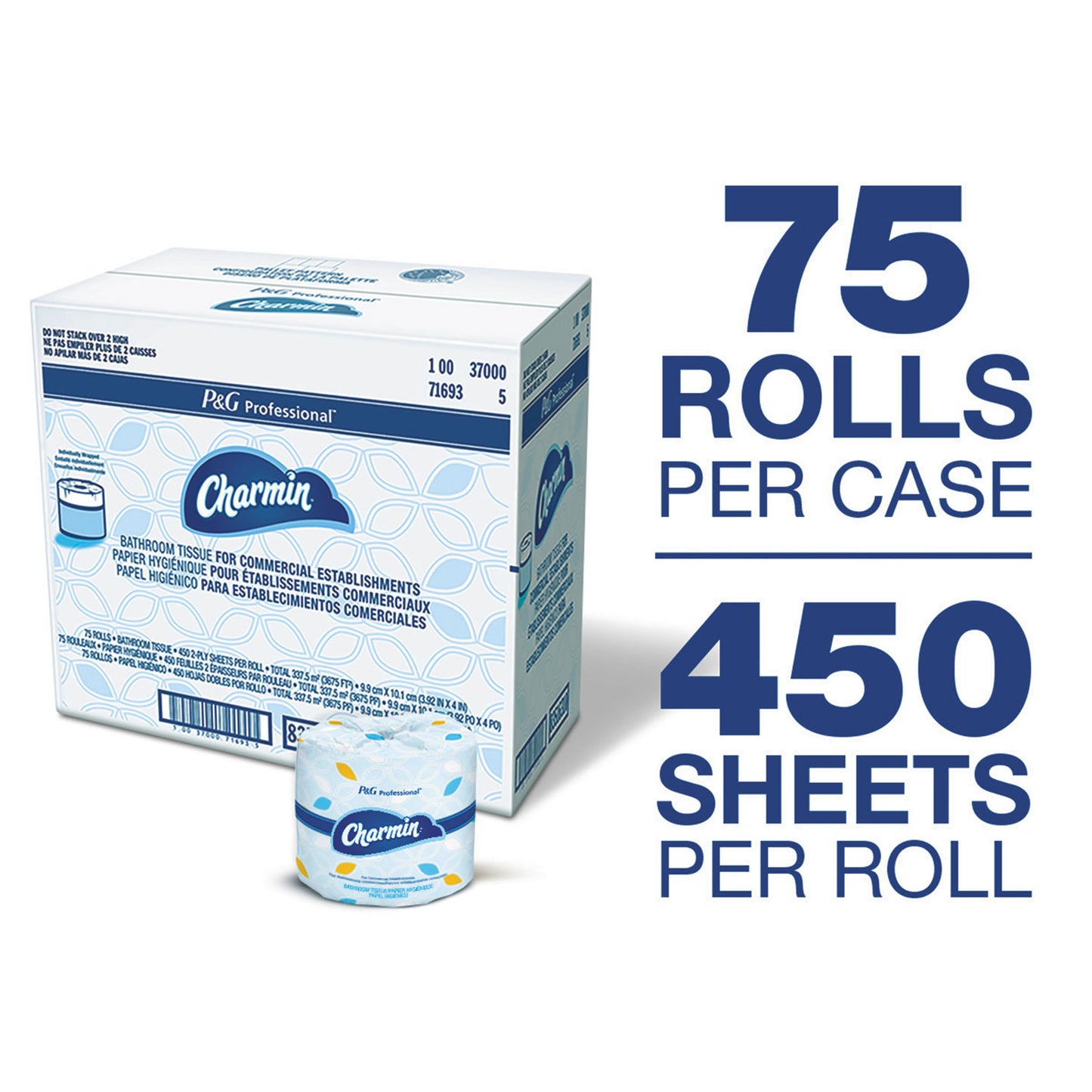 Charmin® Commercial Toilet Paper, 2-Ply, 450 Sheets, 75 Rolls (71693)