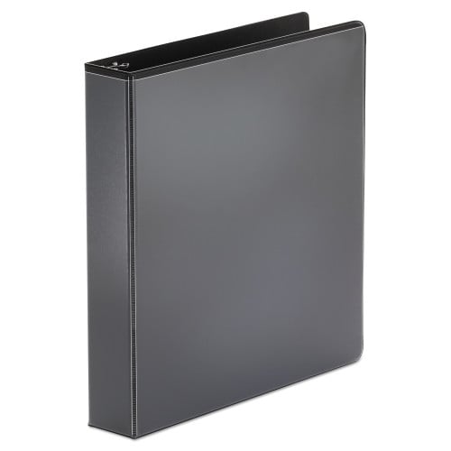 Universal Economy Round Ring View Binder, 3 Rings, 1.5" Capacity, 11 x 8.5, Black (UNV20971)