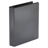 Universal Economy Round Ring View Binder, 3 Rings, 1.5" Capacity, 11 x 8.5, Black (UNV20971)