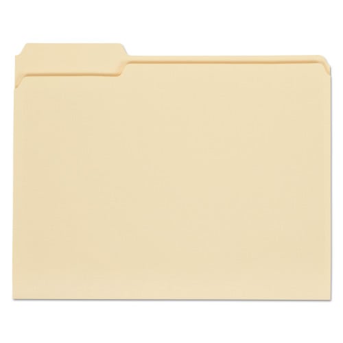 Universal Top Tab File Folders, 1/3-Cut Tabs: Assorted, Letter Size, 0.75" Expansion, Manila, 100/Box (UNV12113)