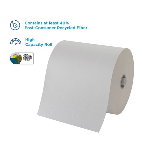 Pacific Blue® Hardwound Paper Towels, White 1-Ply, 1150-ft Rolls, 6 Rolls (26490)