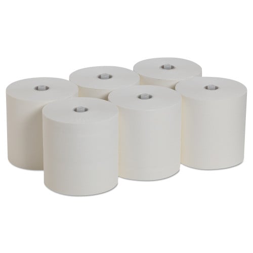 Pacific Blue® Hardwound Paper Towels, White 1-Ply, 1150-ft Rolls, 6 Rolls (26490)