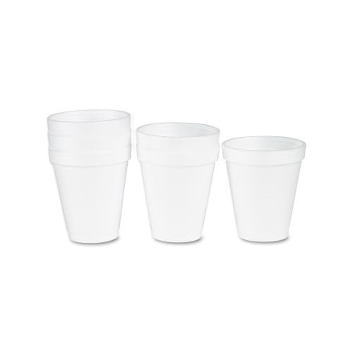 Dart Foam Drink Cups, 6 oz, White, 25/Bag, 40 Bags/Carton (6J6)