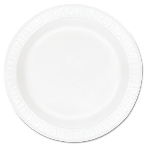 Dart Concorde Foam Plate, 9" dia, White, 125/Pack, 4 Packs/Carton (9PWCR)