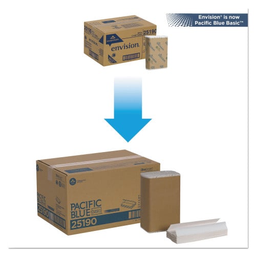 Pacific Blue™ Basic C-Fold Paper Towels, 1-Ply, White, 2400 Towels (25190)
