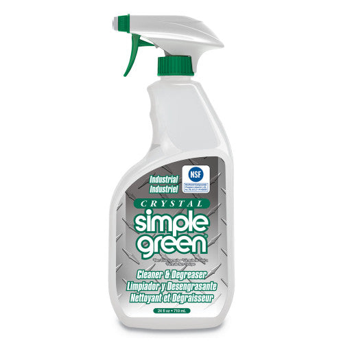 simple green Crystal Industrial Cleaner/Degreaser, 24 oz Spray Bottle, 12/Carton (19024)