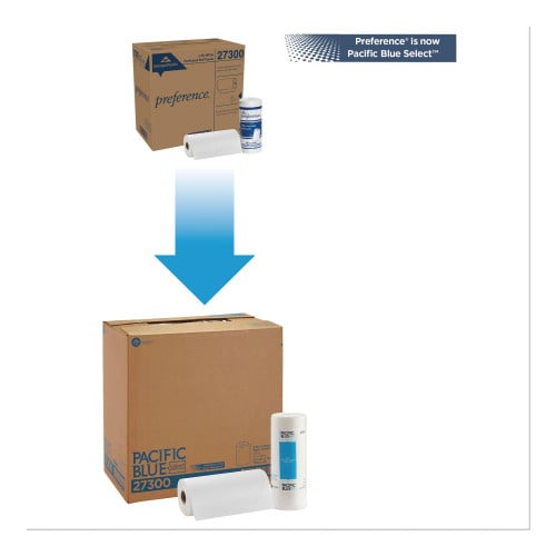 Georgia Pacific Professional Pacific Blue Select Two-Ply Perforated Paper Kitchen Roll Towels, 2-Ply, 11 x 8.8, White, 100/Roll, 30 Rolls/Carton (27300)