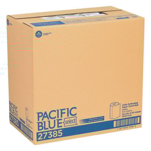 Pacific Blue® Select Kitchen Paper Towels, 2-Ply, 11 x 8.8, 85 Sheets, 30 Rolls (27385)