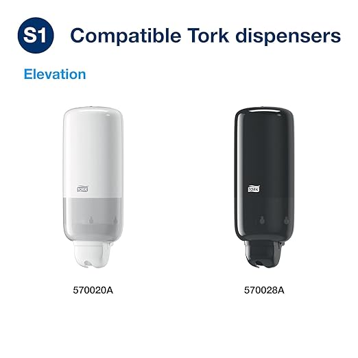 Tork Extra Mild Hand Washing Liquid Soap S1, No Fragrance Added, 6 x 1L, 400029 (formerly 400011)