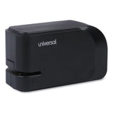 Universal Half-Strip Electric Stapler with Staple Channel Release Button, 20-Sheet Capacity, Black (UNV43120)