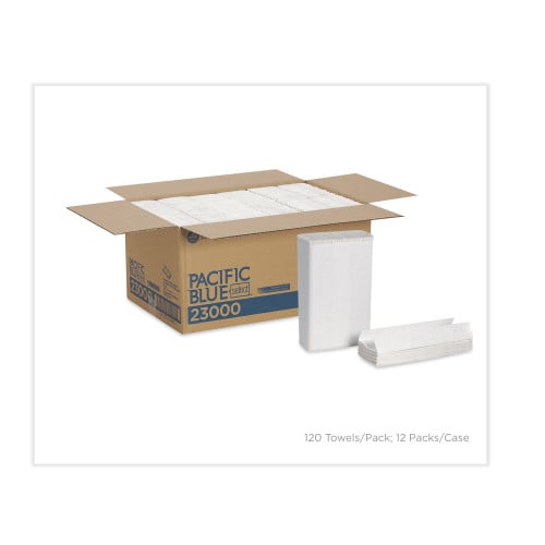 Pacific Blue™ Select C-Fold Paper Towels, 2-Ply, White, 1440 Towels (23000)