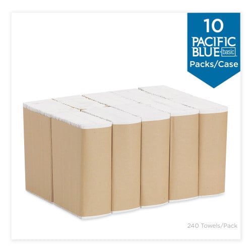 Pacific Blue™ Basic C-Fold Paper Towels, 1-Ply, White, 2400 Towels (20603)