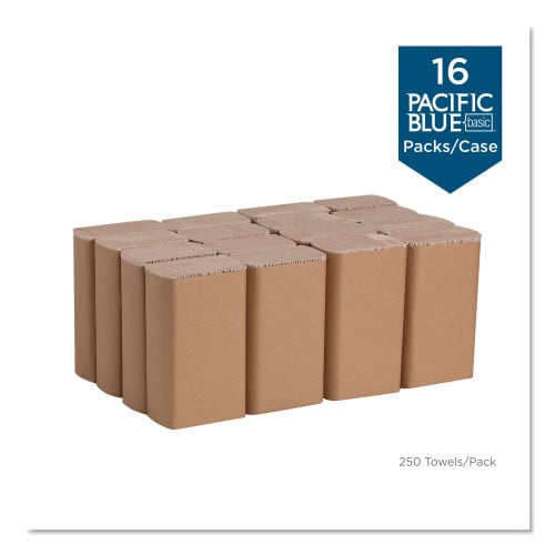 Pacific Blue® Multifold Paper Towels, 1-Ply, Brown, 4,000 Towels (23304)