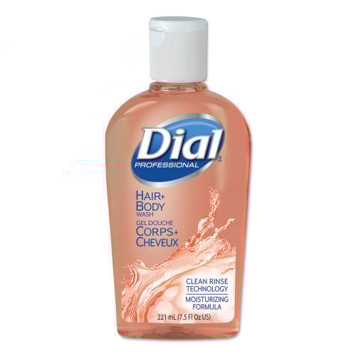 Dial Hair + Body Wash, Neutral Scent, 7.5 oz, 24/Carton (04014)