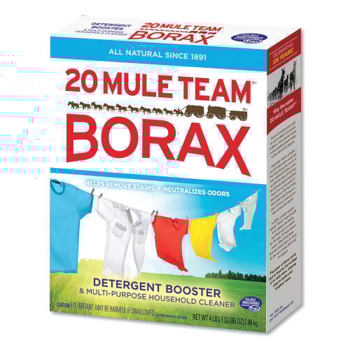 Dial 20 Mule Team Borax Laundry Booster, Powder, 4 lb Box, 6 Boxes/Carton (00201)